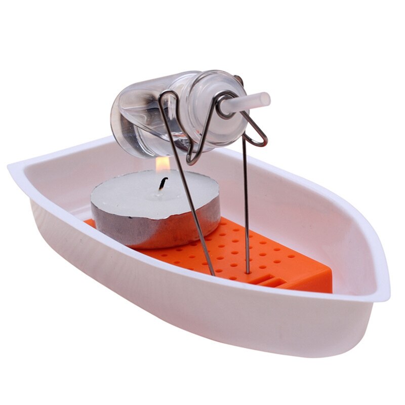 Candle Powered Steam Boat Kid Science Physics Experiment Toy for Physics Experiment School Teaching Aids