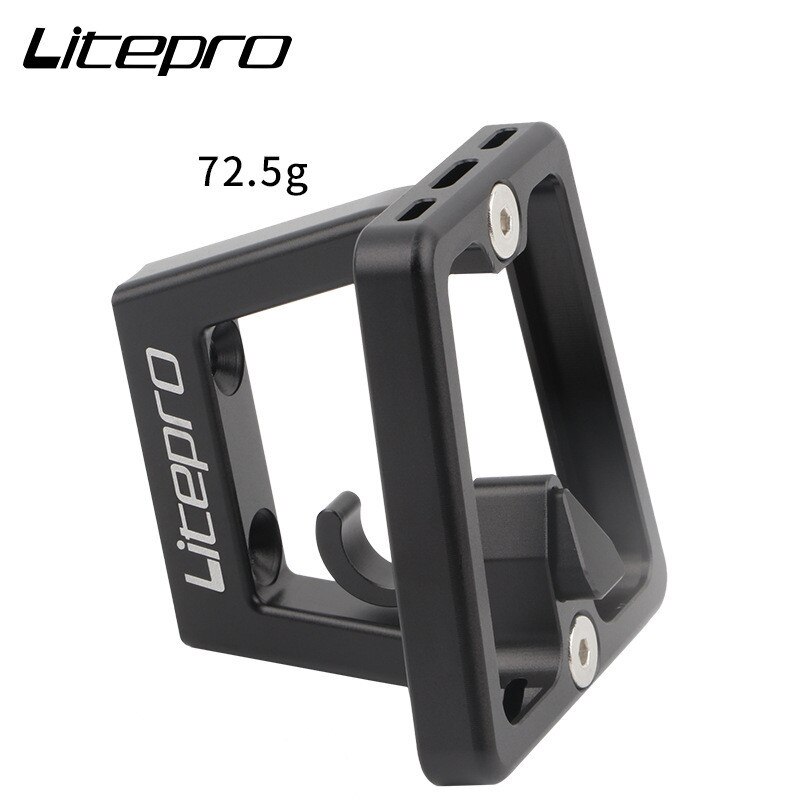 Aluminum alloy front carrier rack package mounting bracket for brompton bike lightweight carrier anodized: black