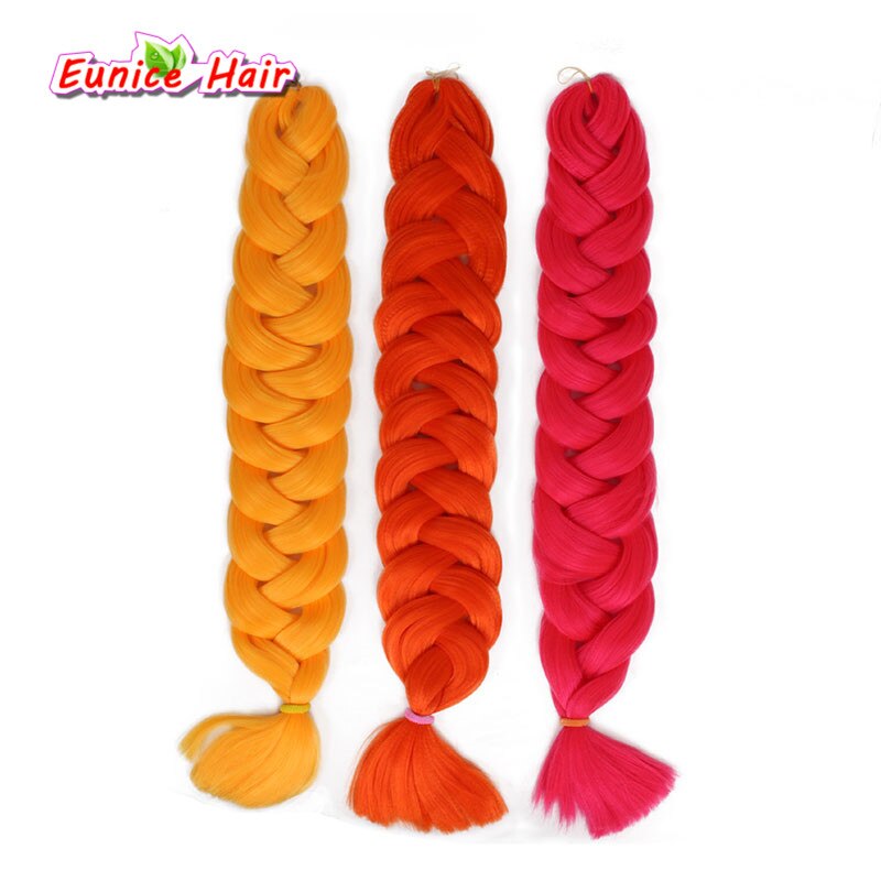 Crochet Braiding Hair one piece 82 inch Synthetic Braiding Hair 165g/piece pure color Jumbo Braid Hair Extensions