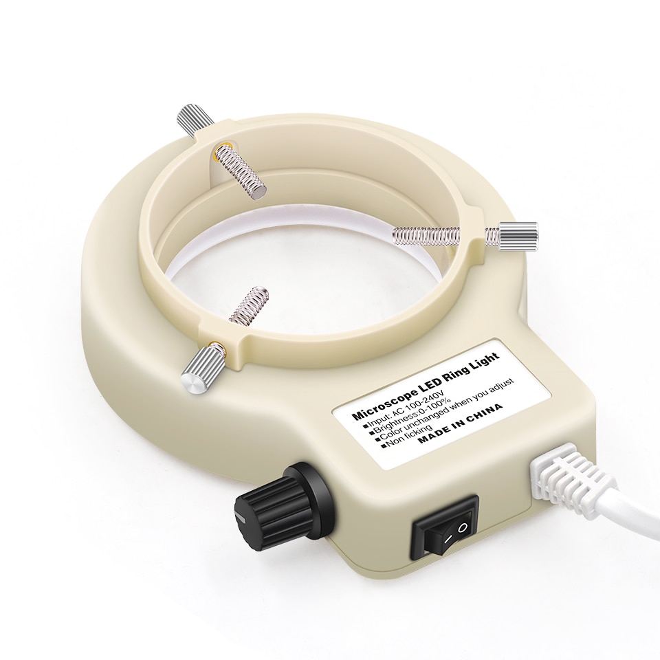 GOXAWEE Microscope Light LED Adjustable Ring Light illuminator Lamp For STEREO ZOOM Microscope Led Microscope Light Source