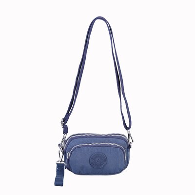 Pochettes en nylon imperméables avec une bandoulière sac de messager pour femme: Bleu