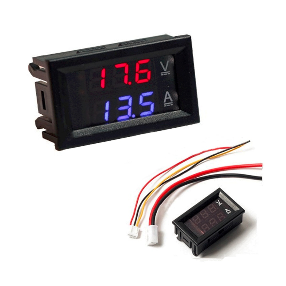 100V 10A DC Voltmeter Amperemeter Blau + Rot LED Amp Dual-Digital-Amperemeter Voltmeter Gauge Professionelle