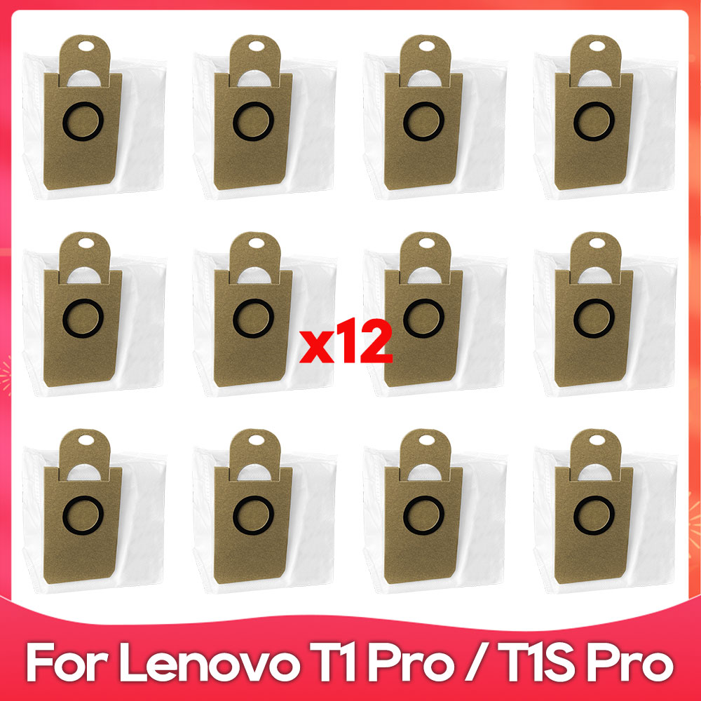 Compatible con ( Lenovo T1S Pro / T1 Pro / Proscenic M7 Pro / Honiture Q6 ) Cepillo principal y lateral, filtro HEPA, bolsa de polvo, paño de fregado, accesorio de repuesto.: Blanco