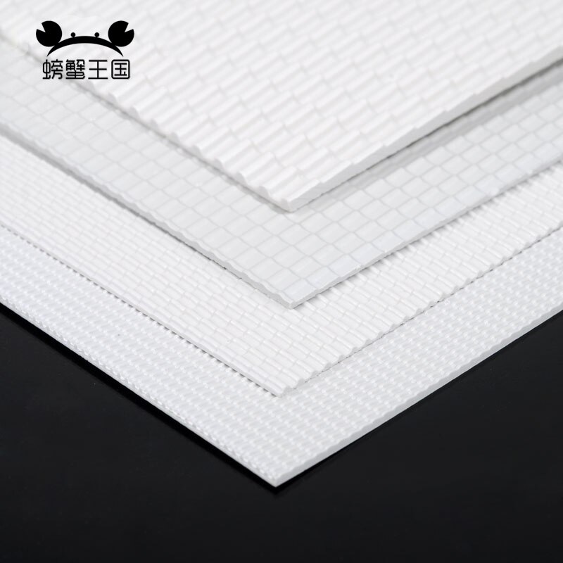 ABS Plastic Styrene Roof Tiles Sheet 270mm x 270mm White Architectual Model making sand table material