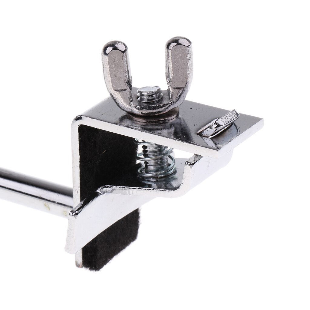 Adjustable Standard Drum Cowbell Mount Holder Clamp for Bass Drum Hoop Silver