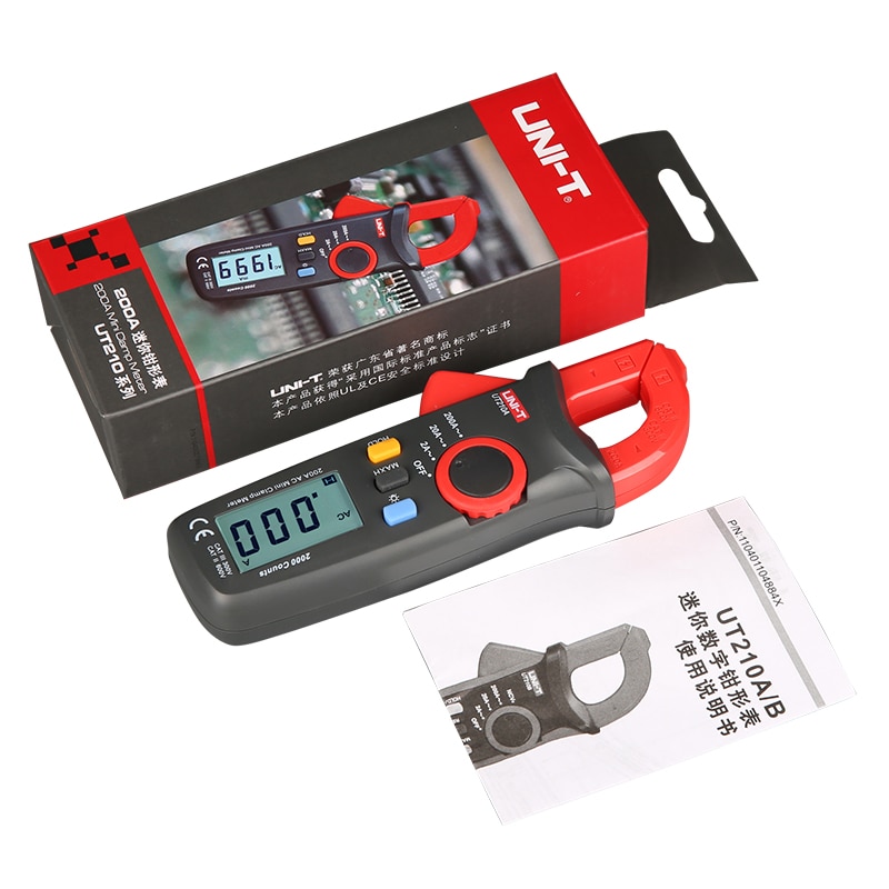 UNI-T UT210A UT210B UT210C UT210D UT210E True RMS Digital Clamp Meters AC/DC Capacitance Tester Non Contact Multimeter