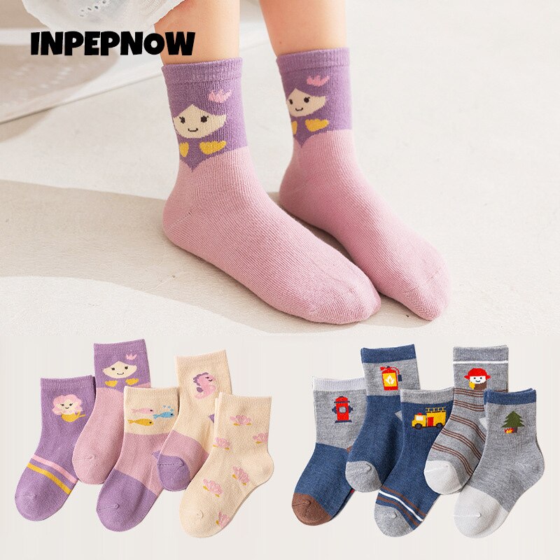 INPEPNOW-Calcetines divertidos de otoño para niños y niñas, de dibujos animados, para la escuela, WZ101,