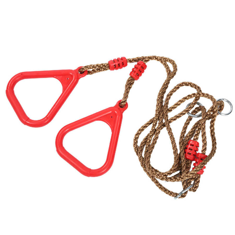 Children Adult Trapeze Bar Pull Up Gym Rings Outdoor Gymnastic Non-slip Triangular Gym Rings