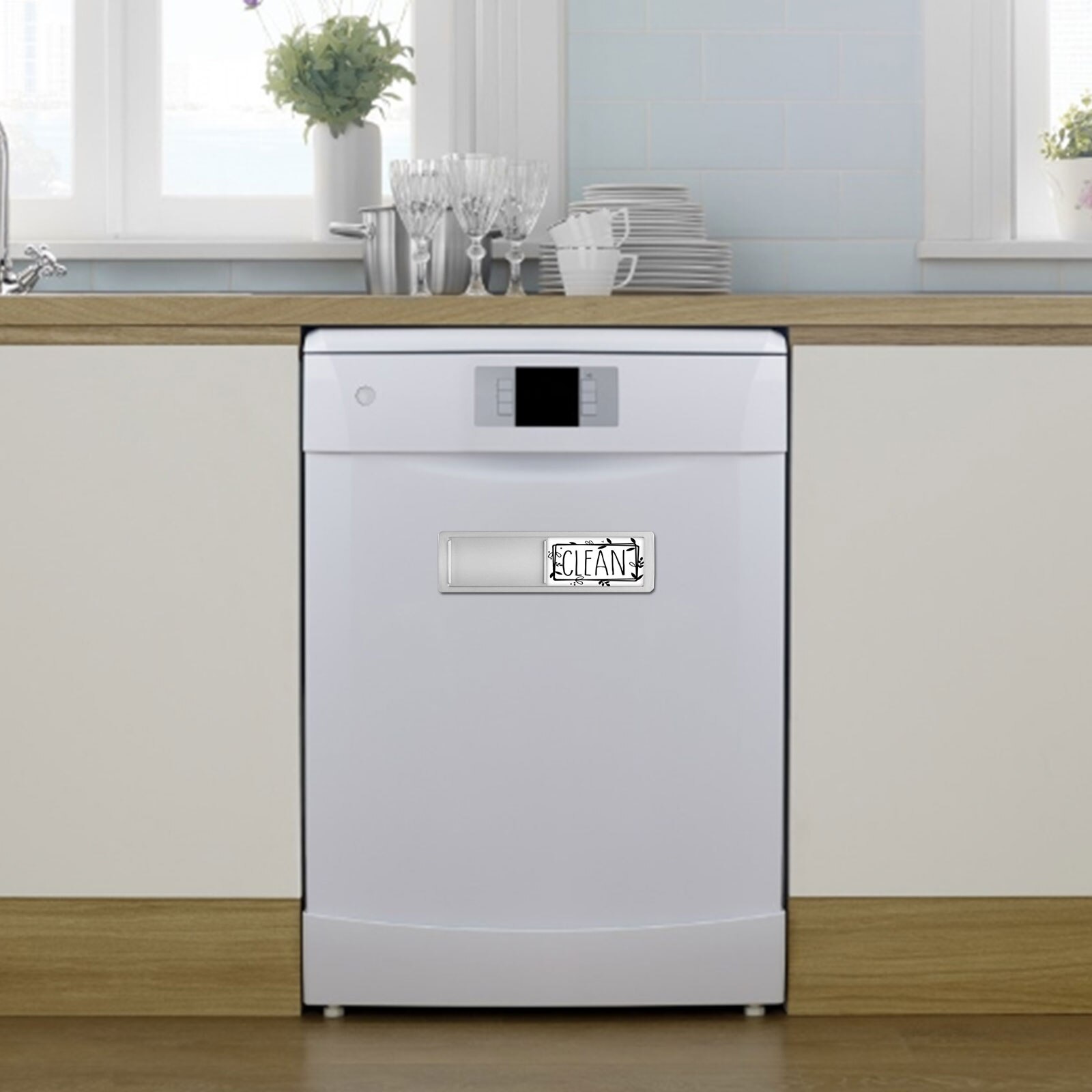 Dishwasher Clean Dirty Sign Magnet Non-Scratching Strong Magnet Options Indicator Tellers Universal Kitchen Dishwasher Sticker