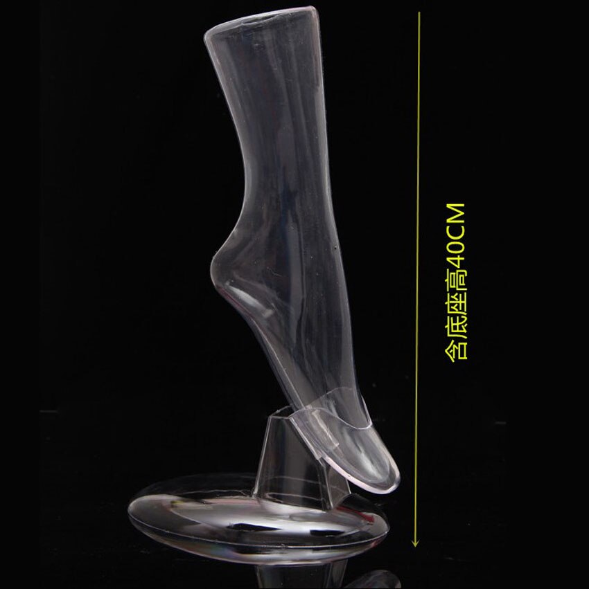 Nova Unisex Transparente Pés Torso Manequim Socks Exibição Suporte De Plástico Oco