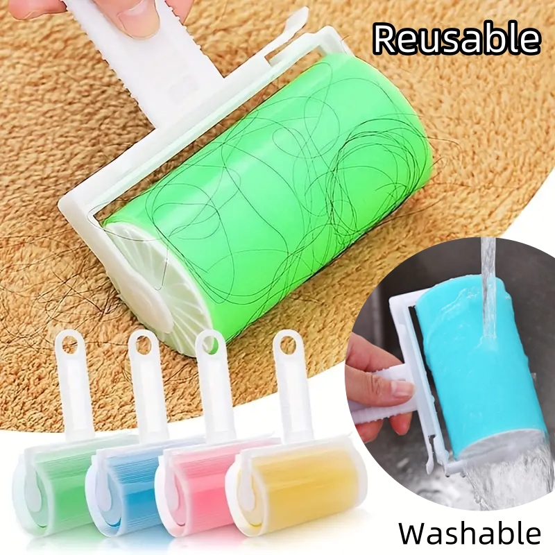 Wasbare Kleding Haar Kleverige Roller Herbruikbare Draagbare Thuis Schoon Huisdier Haar Remover Kleverige Roller Tapijt Bed Sofa Stofafscheider