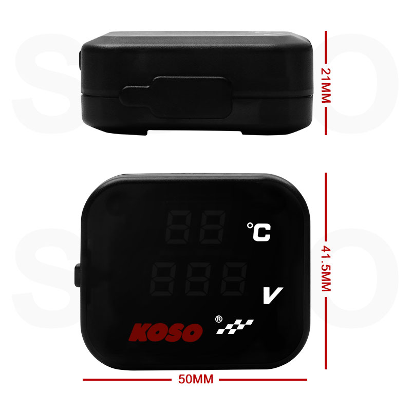 KOSO Motorcycle USB cylinder head temp Gauge Voltmeter Phone USB Charger Charging Waterproof for nmax cb500x temperature sensor