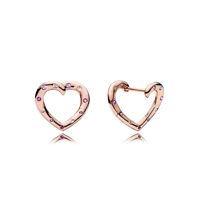 Originele 925 Серьги Zilver Pan Oorbellen Shining Crystal Liefde Pan Oorbellen Voor Vrouwen Wedding Mode-sieraden: 1