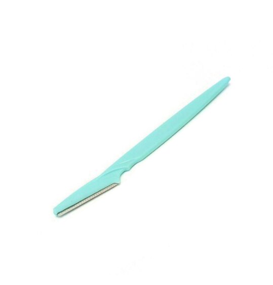 Neue 1Stck Tragbare Augenbraue Trimmer Scharf Edelstahl Augenbraue Messer Haar Revomal Schaber Gestaltung Rasierer Kosmetische machen-hoch-Werkzeug: Blau