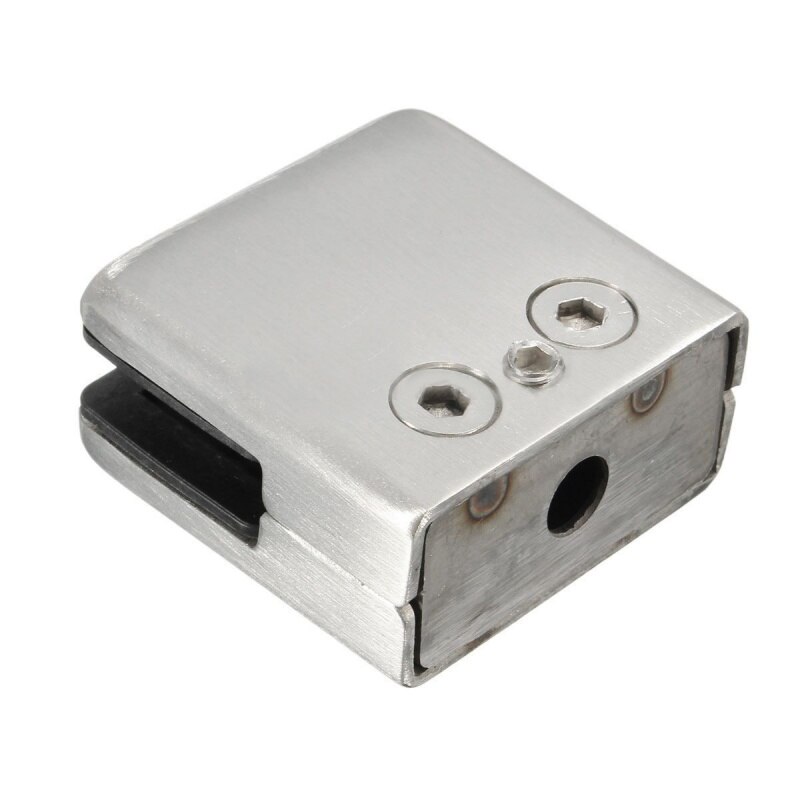 4 Stuks Roestvrij Stalen Vierkante Klem Houder Beugel Clip Voor Glas Plank Leuningen Zilver