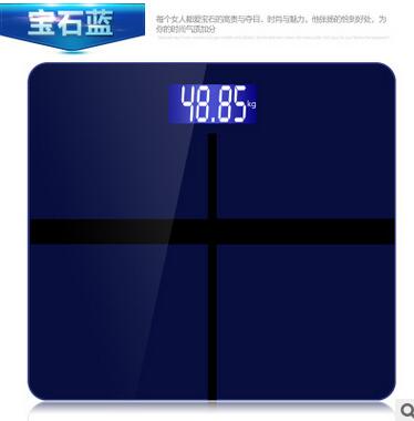 Báscula Personal de precisión para baño, dispositivo electrónico de peso de 180KG, 0,1 KG, Cuerpo Humano: Azul