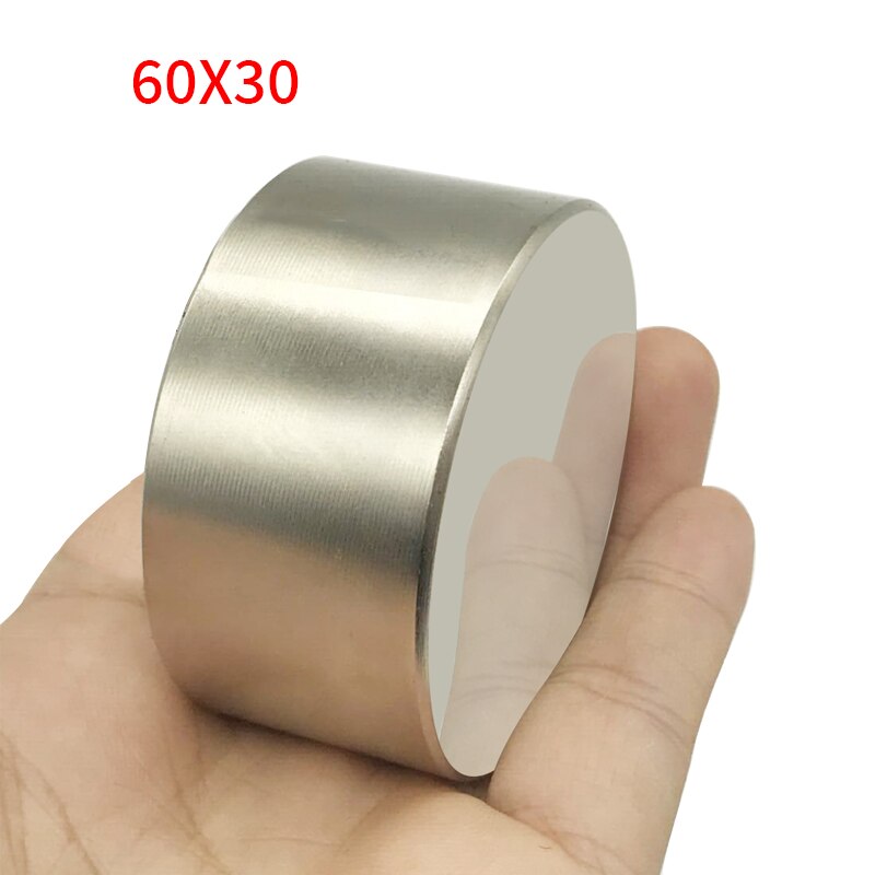 Imán de neodimio N52, 50x30MM, bloque redondo superfuerte, Imanes de tierras raras de 40x20MM, 1 ud.