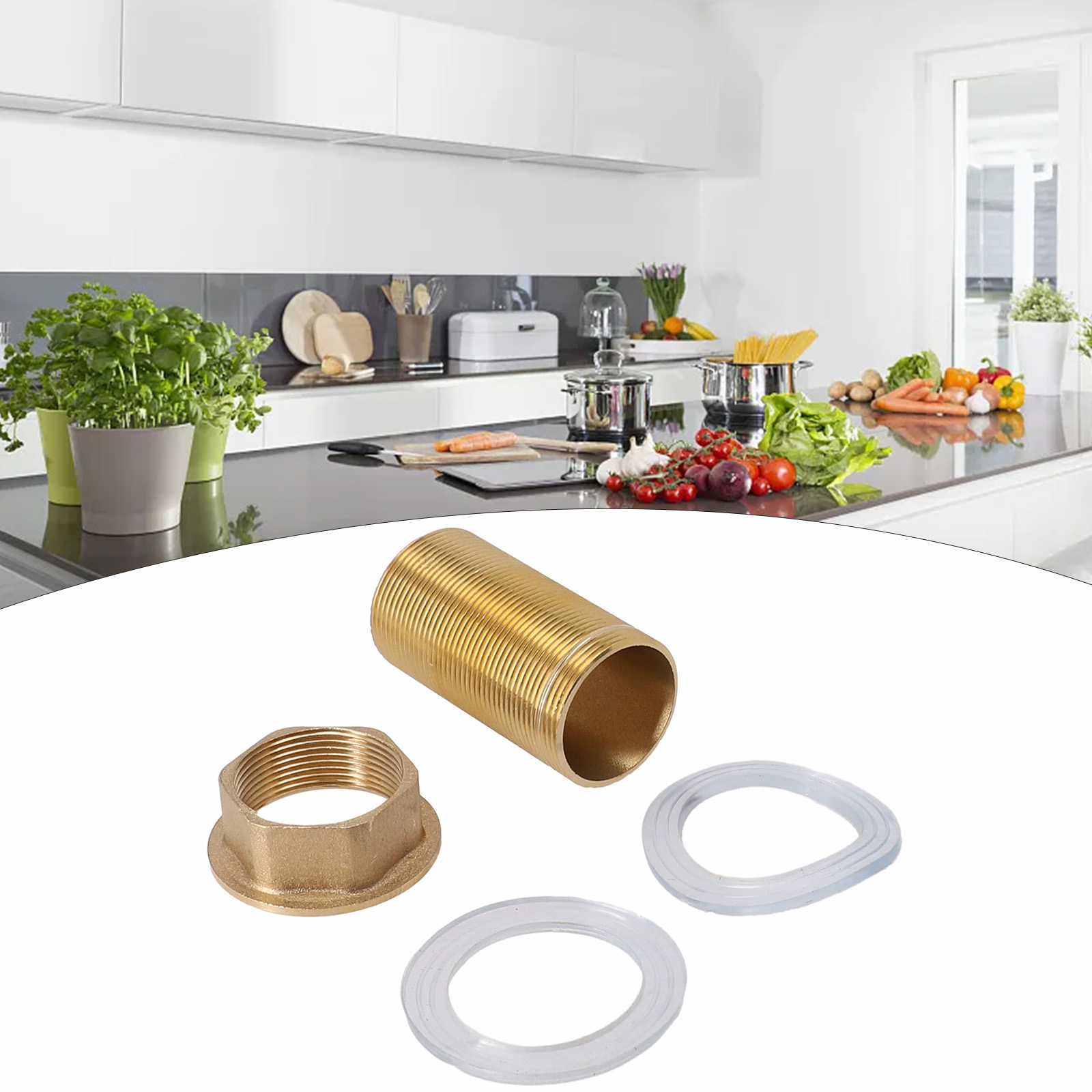 Kit de réparation de robinet mitigeur de lavabo de cuisine, écrou de Tube en laiton fileté, pièces d'installation, écrou d'environ 32mm