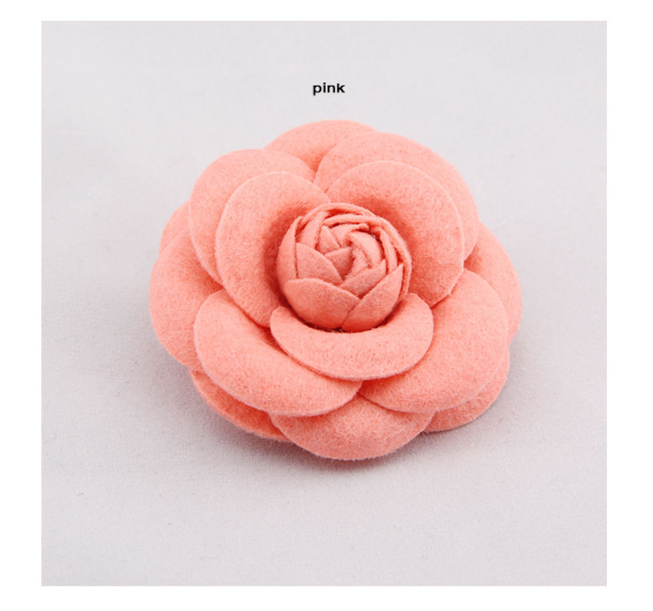 Broche pequeño de ramillete de de alta gama para hombres y mujeres, bufanda de seda de tela, hebilla, Pin, accesorios de ropa H1284: Rosa