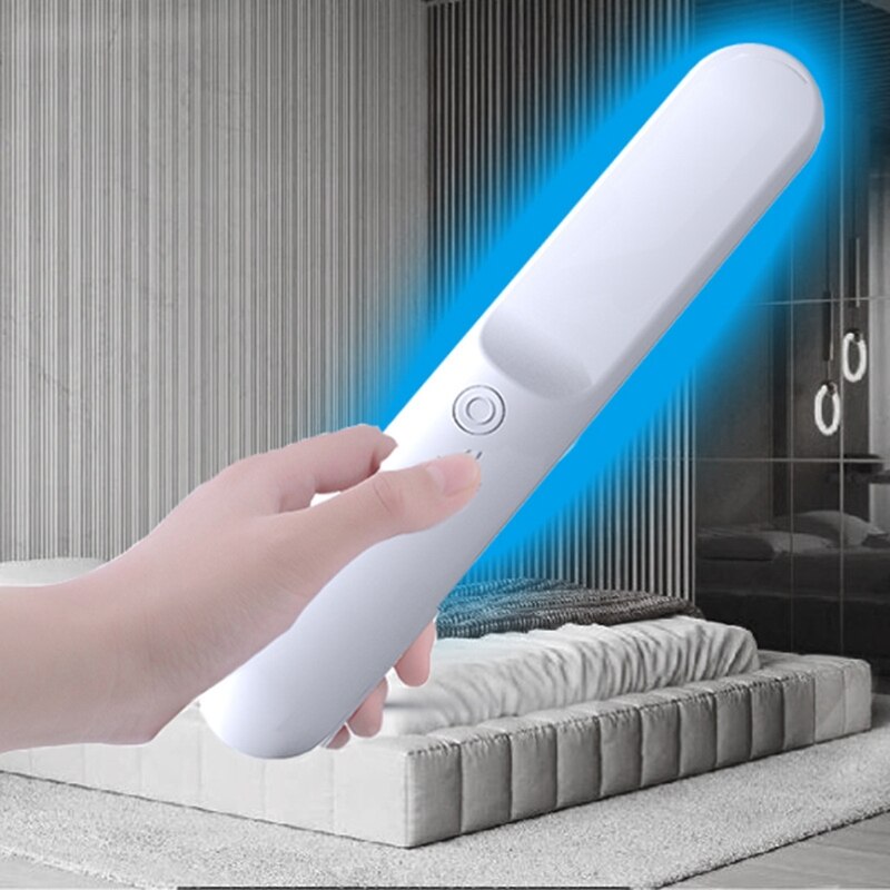 Portable UV Sterilizer UVC Disinfection Light Home Handheld USB Germicidal Lamp for Shoe Cabinet Pet Carpet Sanitize
