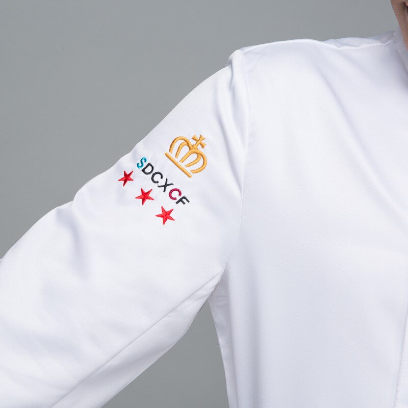 Chef-kok met lange mouwen, western restaurant, fastfoodrestaurant, keukenwerk, banketbakkerij, bakkerswerkkleding