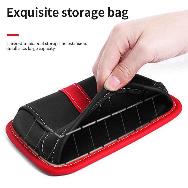 Car Organizer Storage Pocket No Track Paste at Auto Side Door /Seat Back/Dashboard Organizer for Small Car Gadgets Phone Cards