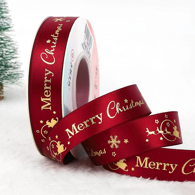 5M Weihnachtsdekoration Weihnachtsband Weihnachtsbaum Ornament für Wohnkultur Neujahr handgemachte DIY Geschenkverpackung Kasten Zubehör: Schokolade