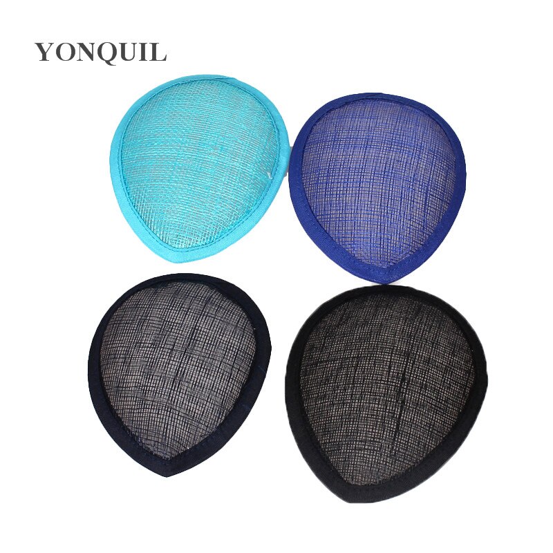 green 13CM teardrop sinamay fascinator base DIY millinery base cocktail hats handwork material party hair accessories 17 colors