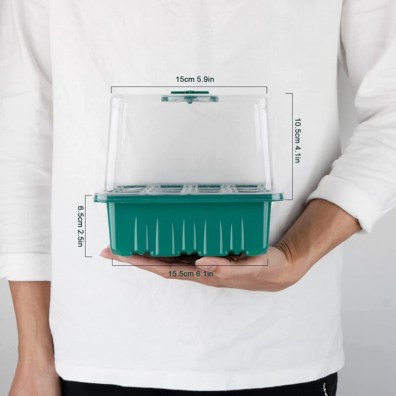 Seed Starter Tray Kit, Plant Germination Starter Kit Seed Starter Kit With Humidity Dome And Base For Greenhouse Grow