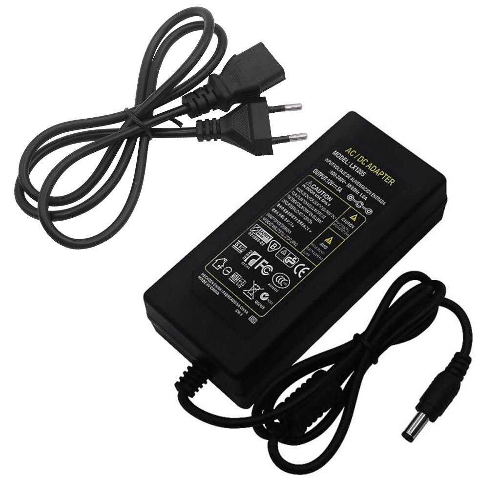 12V 5A 60W Voeding Ac Naar Dc Adapter Voor 5050 3528 Flexibele Led Strip Licht