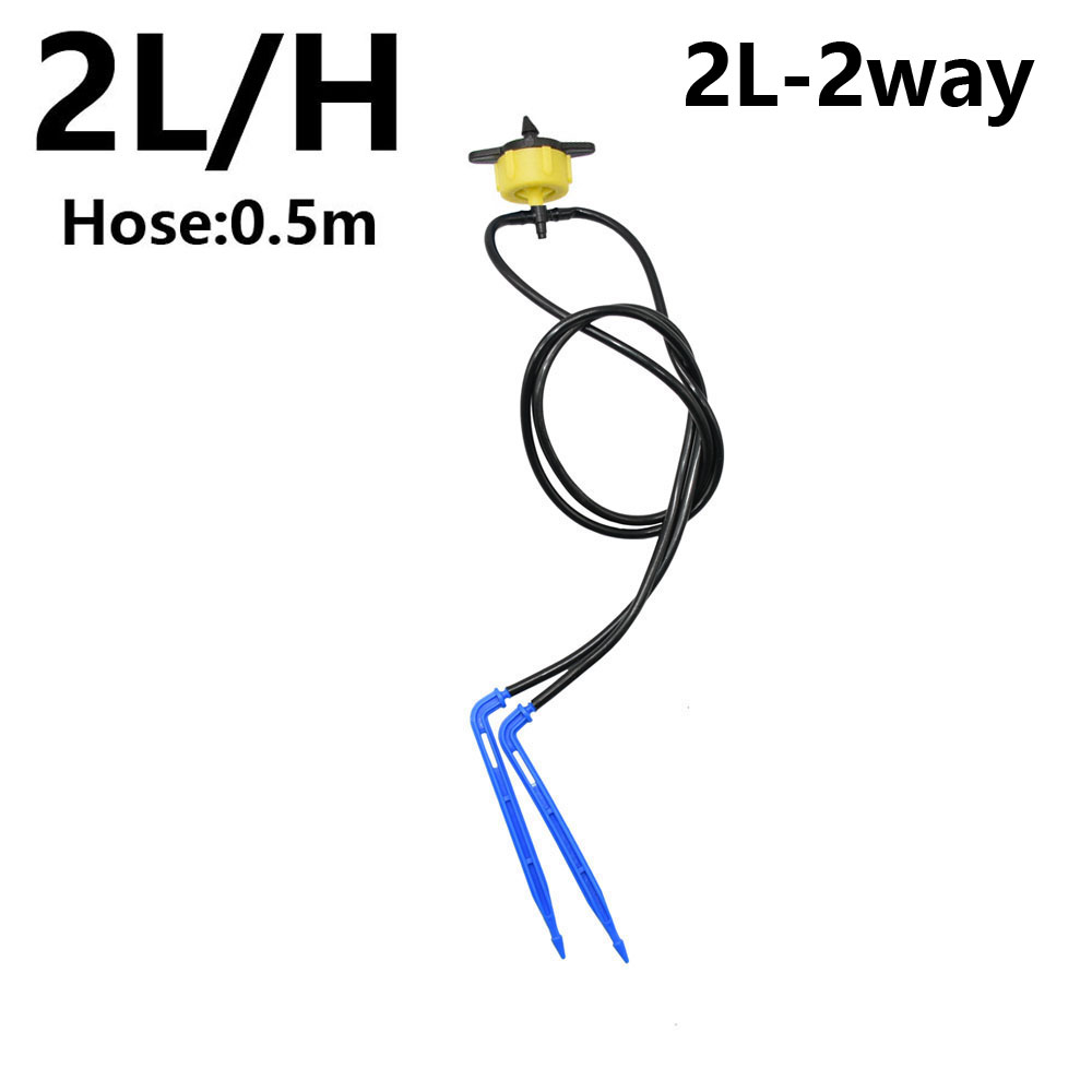 impostato di irrigazione a goccia con freccia curva in vaso per serra dispositivo di gocciolatore di compensazione della pressione muslimata 3/5mm connettore per tubo flessibile a 1/2/4 gareggiare: Borgogna