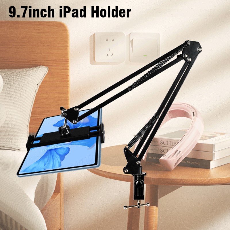iPadhouder voor bed 360° ° Roterende Desktop Mount Telefoon Clip Stand met 70 cm Metalen Arm Voor 4.5 ~ 9.7 inch Telefoon Tablet Legering beugel