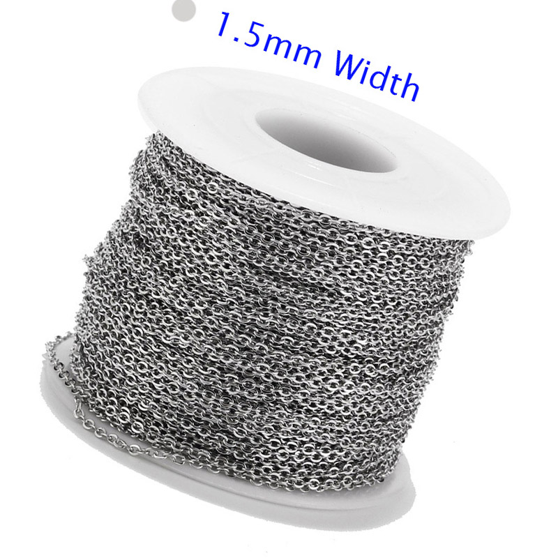 2 Meters Stainless Steel Rose Gold/Gold Link Chain Necklace Bulk Cable 2mm Width for Jewelry Making Findings DIY Supplies: Maroon