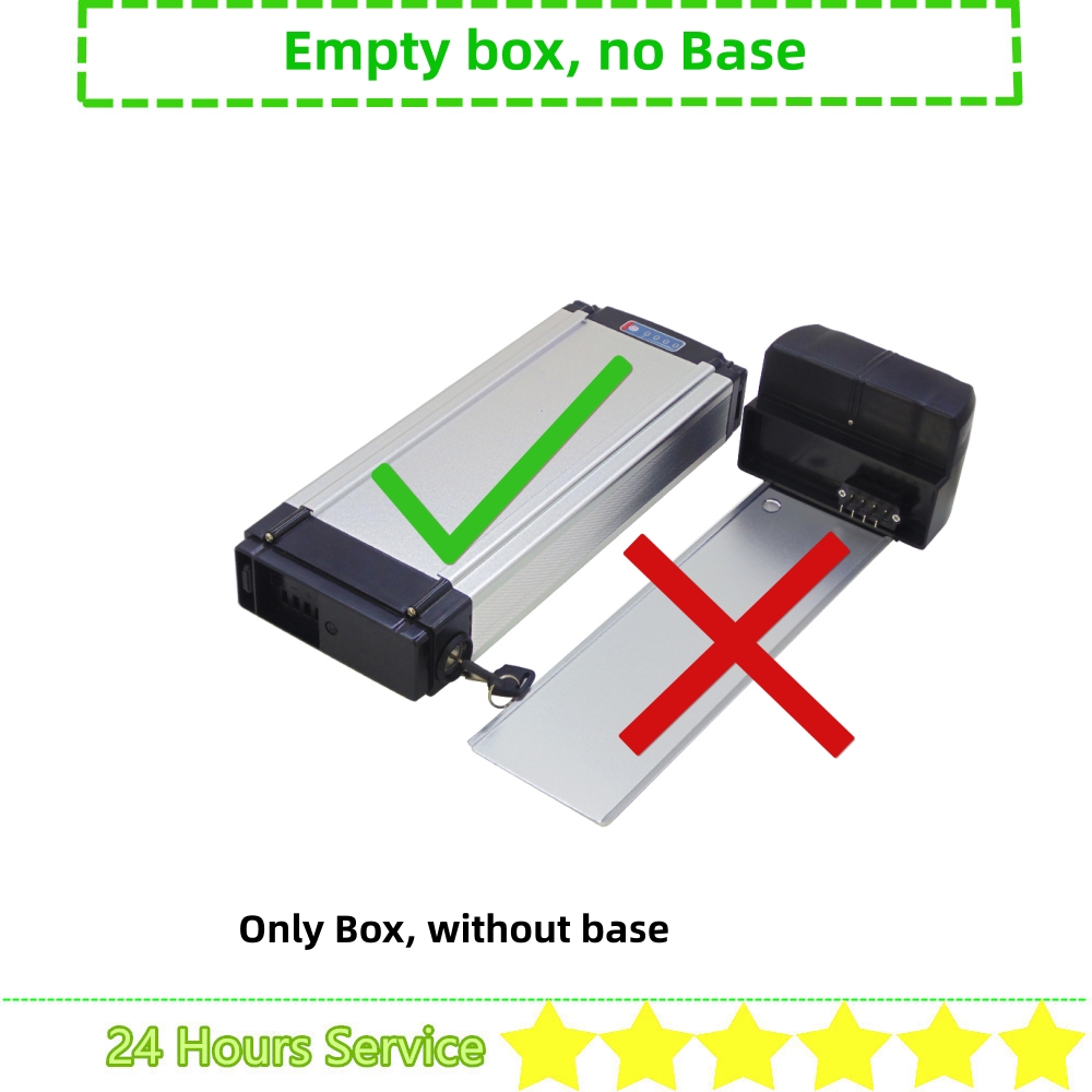 E-bike Battery Box City Bike Rear Rack Luggage Carrier E-bike Battery Box 36V 48V Battery Box 40 50 52 60 pcs 18650 Cells: light green
