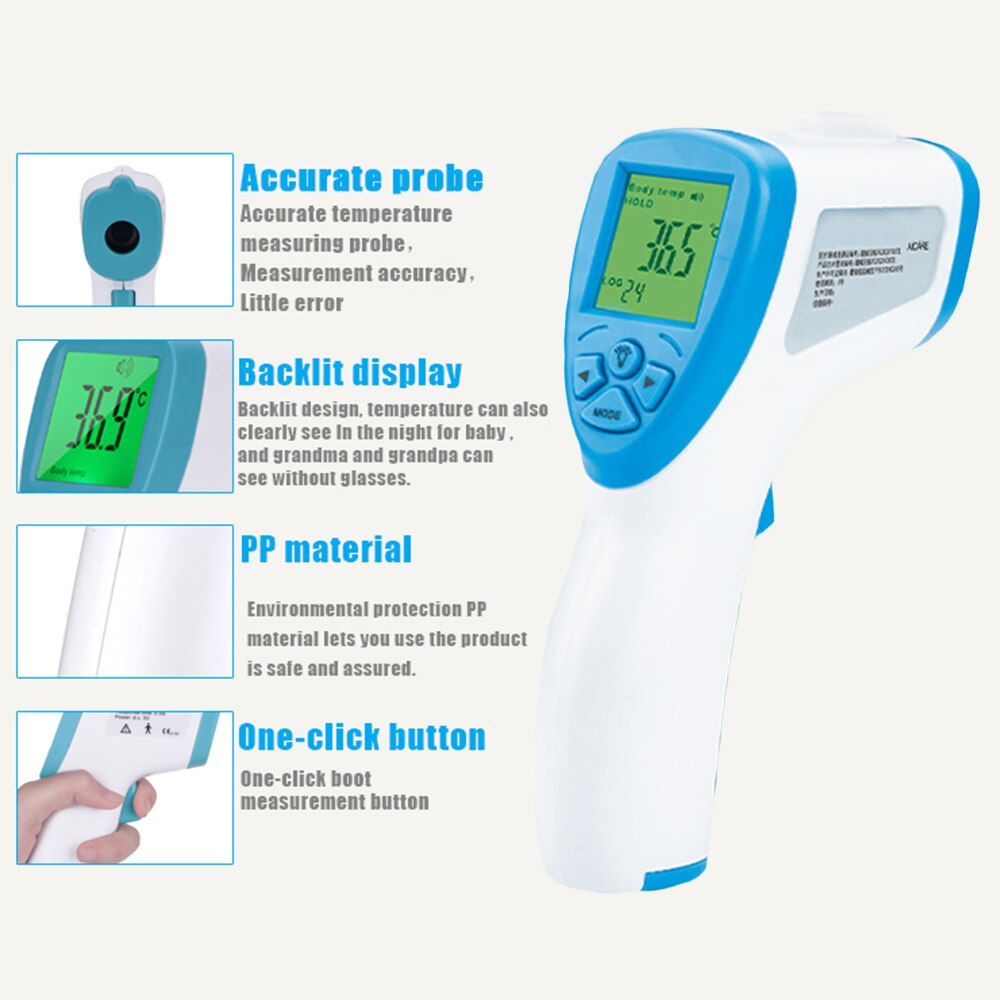 Schnelle AICARE A66 Nicht-Kontaktieren Stirn IR Infrarot Thermometer sofortig-lesen Körper Oberfläche Temperatur Messung