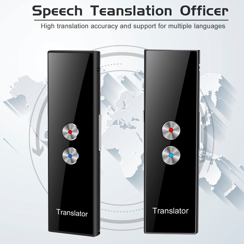 Mini traductor inteligente inalámbrico portátil, 68 idiomas, traductor de voz instantánea en tiempo Real en dos sentidos, aplicación Bluetooth, idioma M