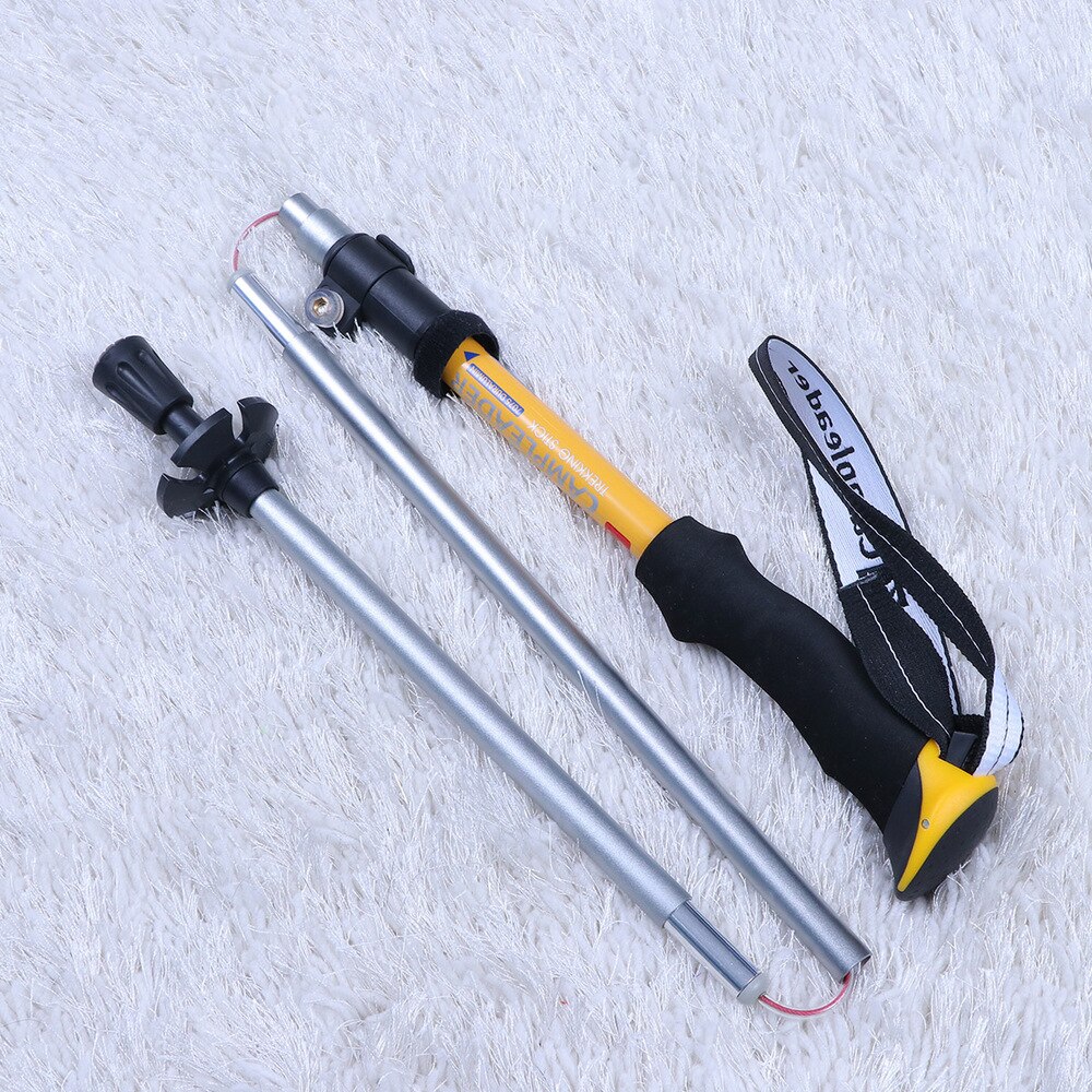 1 Pc Hiking Sticks Durable Foldable Lightweight Climbing Sticks Aluminum Alloy Trekking Pole for Hiking Climbing
