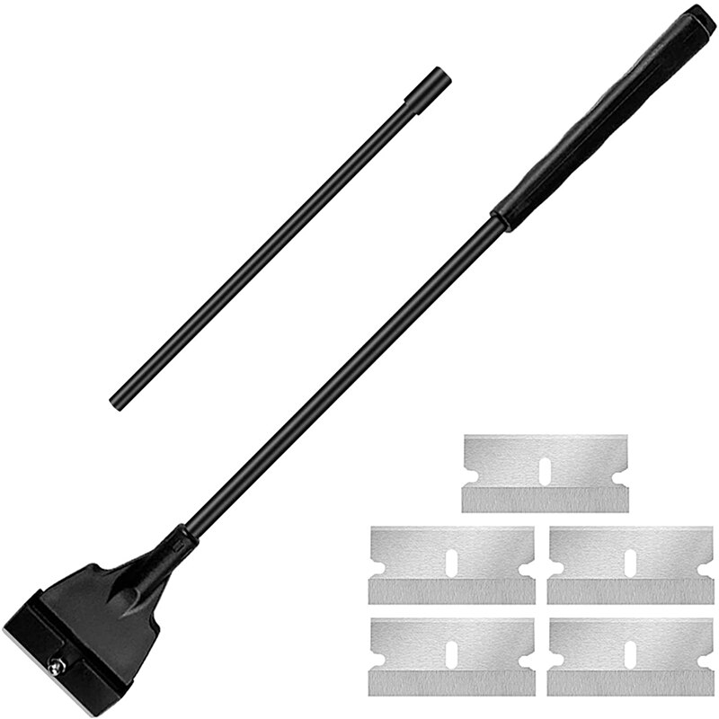 Fish Tank Algae Scraper With Long Handle Stainless Steel Aquarium Glass Impurities Remover Home Cleaning Tools: 55cm