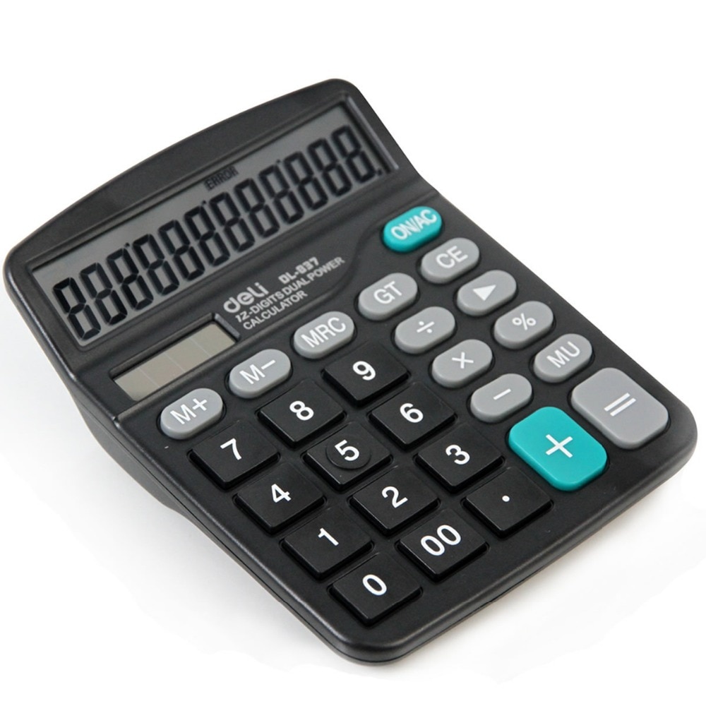 Nueva calculadora de de energía Dual (Energía solar + batería AA) para trabajo de oficina