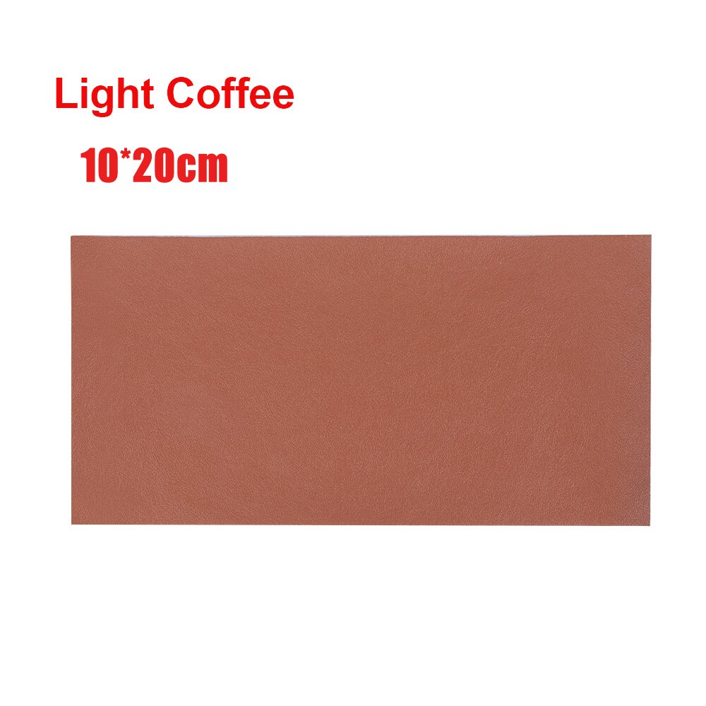 1Roll Leather Patches Self-Adhesive PU Repair Patch Couches Repair Stickers For Sofas Bags Furniture Driver Seats: light coffee 10x20cm