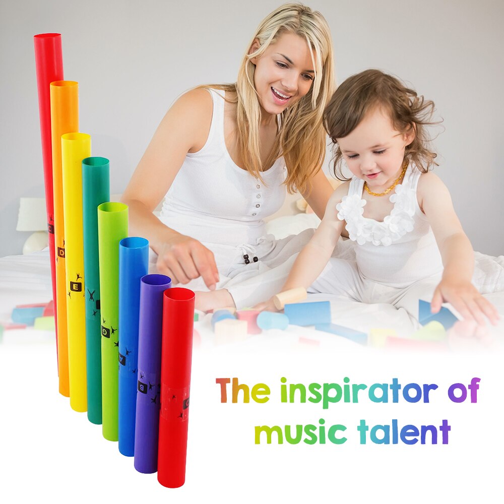 Muslady 8 toner c dur diatonisk skala sæt percussion blok musikalsk percussion instrument legetøj til børn