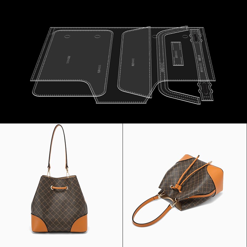 Acrylic Leather Template DIY leather sewing pattern template for handbag: Default Title