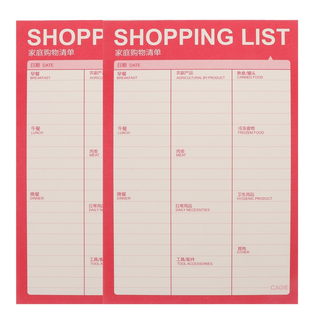 2 uds diario para hacer lista cuaderno de planificadores práctica Bloc de notas lista de compras