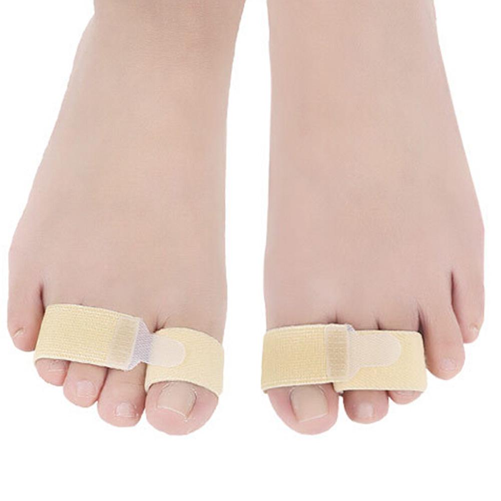 1PC Stoff Kappe Finger Haarglätter Hammer Zehe Hallux Valgus Korrektor Bandage Zehe Separator Schiene wickeln Fuß Bahre Pflege Werkzeug