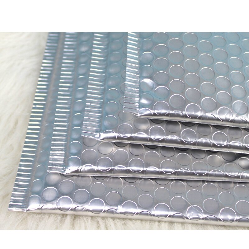 Matte Zilveren Cd/Cvd Verpakking Bubble Mailers Papier Gevoerde Enveloppen Bag Bubble Mailing Envelop Tas