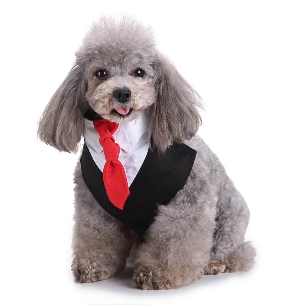 Mode Formele Hond Smoking Hond Bandana met Strikje en Das Ontwerpen Pet Hond Kat Pak Tie