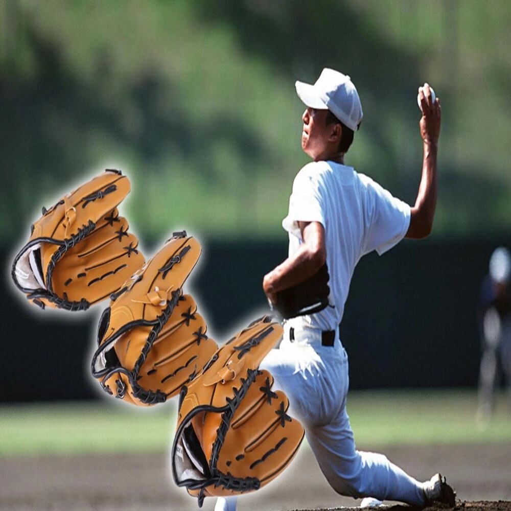 Guante de entrenamiento de béisbol para deportes al aire libre, guantes de práctica de Softball para niños y adultos, guante de béisbol y Softball Mitt -40