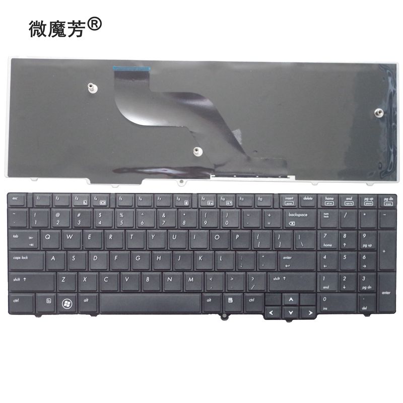 Teclado de ordenador portátil de EE. UU. Para HP Probook 6540B 6545B 6550B 6555B 6540 6545, teclado en inglés