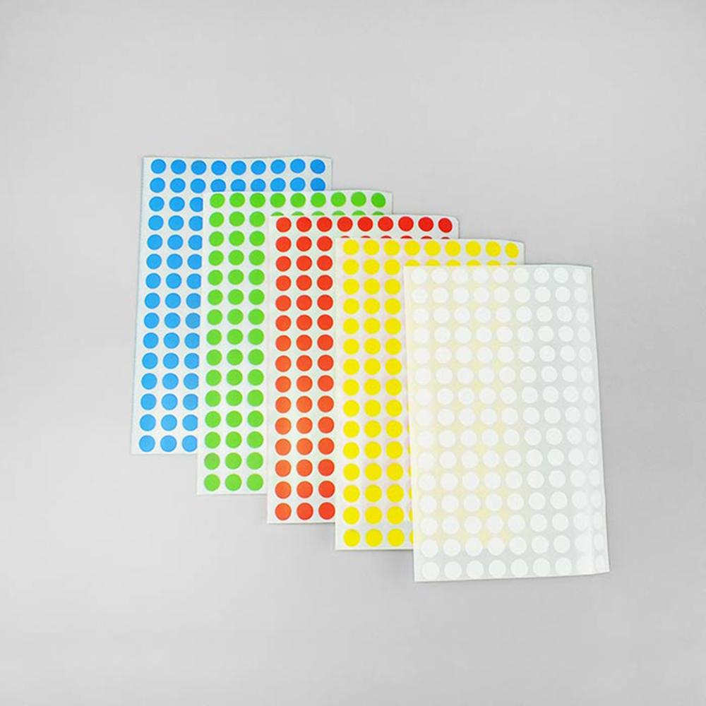 Laboratorieartikler farvede prikker etiket laboratoriekontor selvklæbende mærkat etiket eksperiment forbrugsvarer sticky notes papir 8-20mm