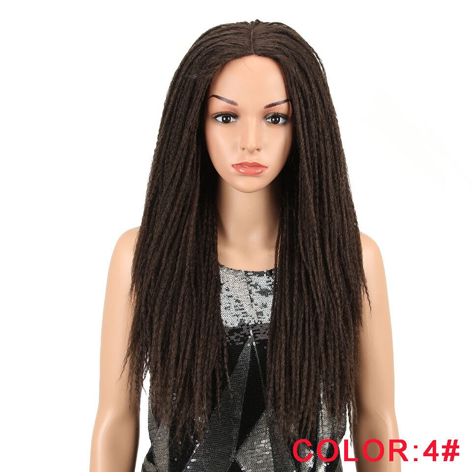 Magic Hair-Peluca de cabello sintético para mujer negra, cabellera artificial de 26 pulgadas con trenzas de ganchillo, estilo Dread Jumbo, pelo largo: 4